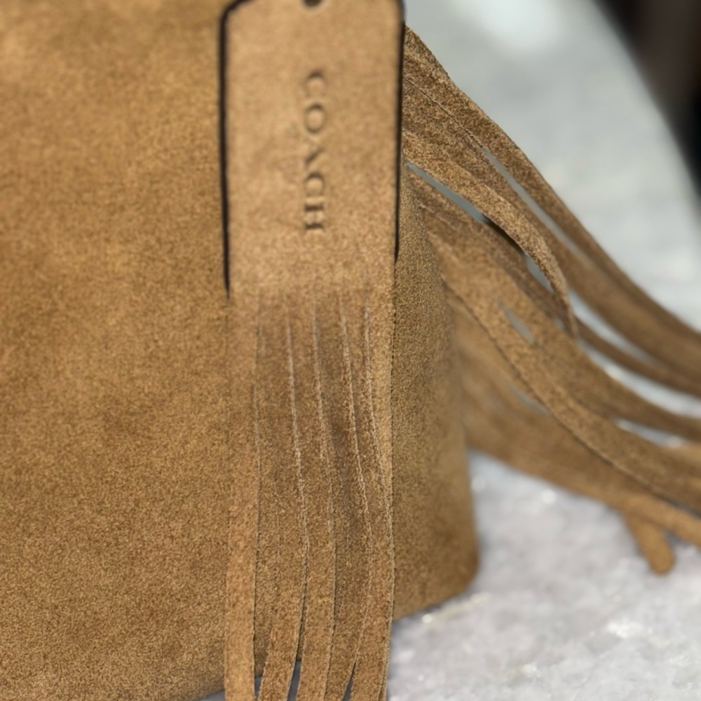 Coach Brooklyn 23 Suede Shoulder Bag - Picture 6 of 7
